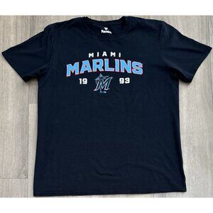 Vintage Fanatics Miami Marlin 1993 Black Short Sleeve T-shirt Men’s Size Large